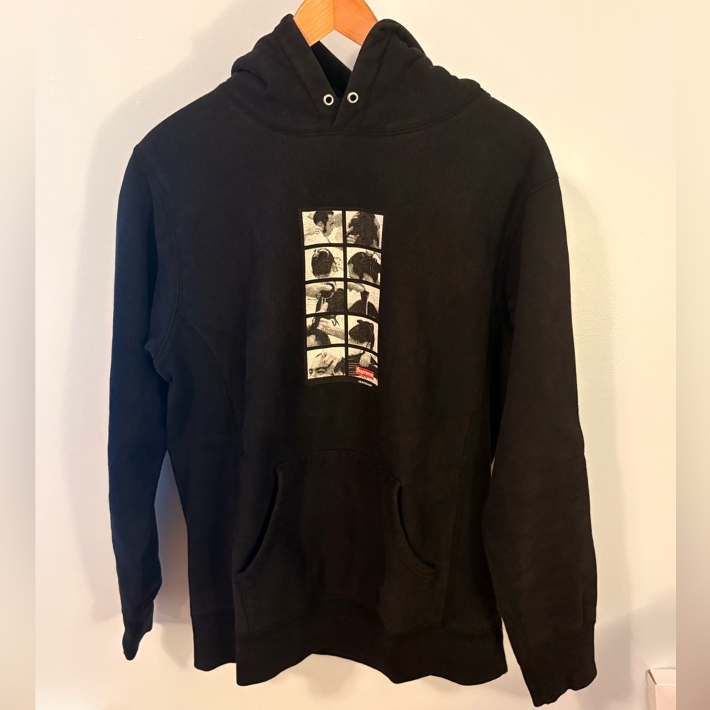 Supreme Sumo Hooded Sweatshirt Size M Medium Black Hoodie FW16